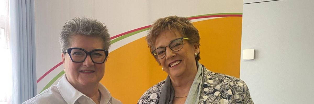 Petra Löwenbrück und Renate Krings vom Ständigen Ausschuss „Frauen und Erwerbsarbeit“