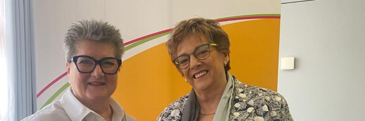 Petra Löwenbrück und Renate Krings vom Ständigen Ausschuss „Frauen und Erwerbsarbeit“