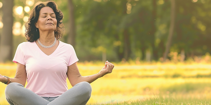 Frau beim Yoga (c) kfd DV Köln Frau beim Yoga
