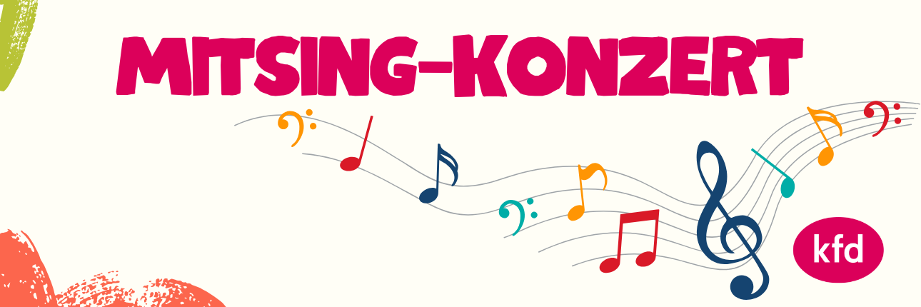 Mitsing-Konzert kfd DV Köln im September 2026 (c) kfd DV Köln mit Canva Pro Mitsing-Konzert kfd DV Köln im September 2026